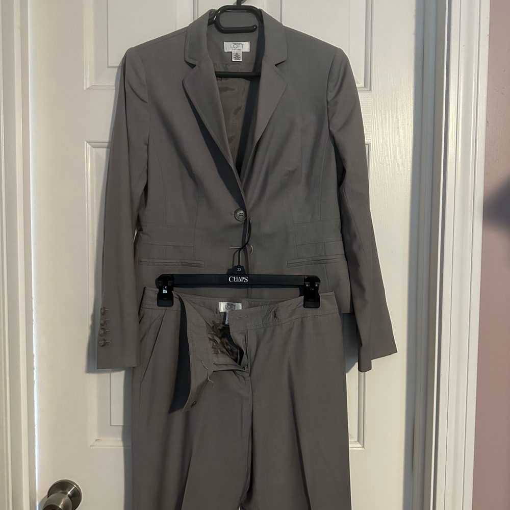 Women’s Pant suit Light grey, Ann taylor